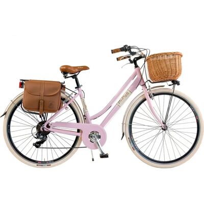 Canellini Via Veneto Rétro Vélo en Aluminium Rose - Bicycle - Publicité Canellini Via Veneto Rétro Vélo en Aluminium Rose - Bicycle - Publicité