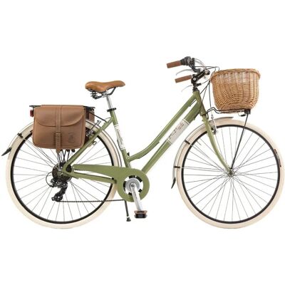 Vélo de ville vintage Canellini Via Veneto - Aluminium, 6 vitesses, Vert - Publicité Vélo de ville vintage Canellini Via Veneto - Aluminium, 6 vitesses, Vert - Publicité