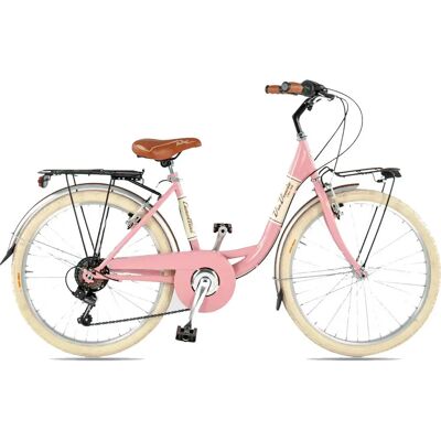 Canellini Via Veneto Retro Rose Vélo Urbain - City Bicycle Canellini Via Veneto Retro Rose Vélo Urbain - City Bicycle