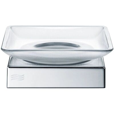 INDA - Divo - Chrome - Satin glass - Soap dish INDA - Divo - Chrome - Satin glass - Soap dish
