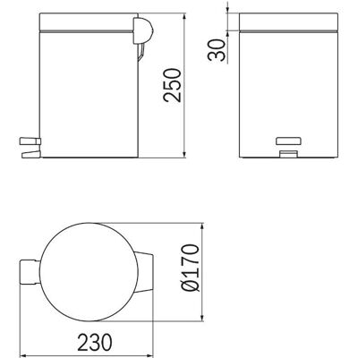 Inda - Hotellerie - 3 L - Polierter Stahl - Abfalleimer Inda - Hotellerie - 3 L - Polierter Stahl - Abfalleimer