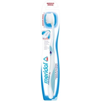 Spazzolino Meridol Medio Azzurro - Rimozione efficace della placca per gengive sensibili Spazzolino Meridol Medio Azzurro - Rimozione efficace della placca per gengive sensibili