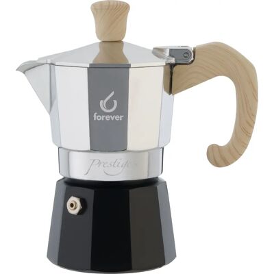 FOREVER Kaffeekocher Miss Moka Woody - Braun FOREVER Kaffeekocher Miss Moka Woody - Braun