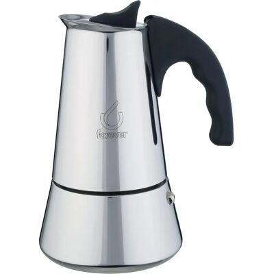 Forever KG121304 Edelstahl 6-Tassen Espressomaschine - Für Induktion Forever KG121304 Edelstahl 6-Tassen Espressomaschine - Für Induktion