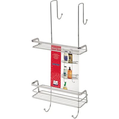 FERIDRAS Mensola bagno Francy 2.0 - Rettangolare, 2 ripiani, Cromato FERIDRAS Mensola bagno Francy 2.0 - Rettangolare, 2 ripiani, Cromato