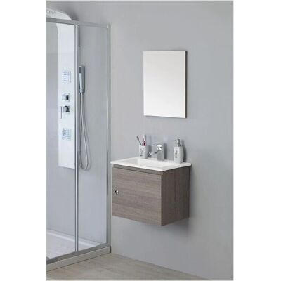 Mobile Bagno Rovere Scuro Feridras - Mobili Moderni Salvaspazio Mobile Bagno Rovere Scuro Feridras - Mobili Moderni Salvaspazio
