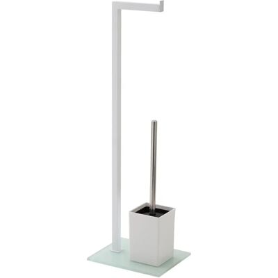 Soporte de baño Feridras - Porta escobillas y papel - Blanco Soporte de baño Feridras - Porta escobillas y papel - Blanco