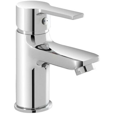 FERIDRAS - Grifo de lavabo de latón cromado con desagüe automático FERIDRAS - Grifo de lavabo de latón cromado con desagüe automático