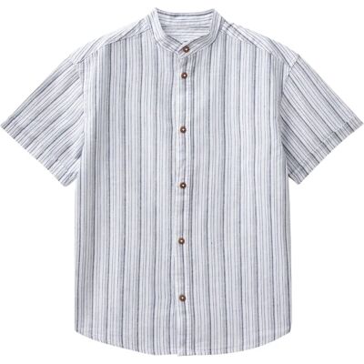 Benetton Modello 56GYCQ01E - Camicia per bambini - Bianco - Misto lino Benetton Modello 56GYCQ01E - Camicia per bambini - Bianco - Misto lino