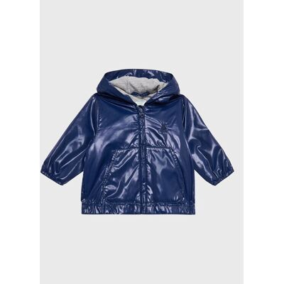 Benetton Dunkelblaue leichte Jacke mit Kapuze - Kinder Benetton Dunkelblaue leichte Jacke mit Kapuze - Kinder