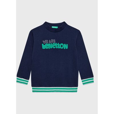 Benetton Pullover Modell 3J68G104C Dunkelblau - Kinder Benetton Pullover Modell 3J68G104C Dunkelblau - Kinder