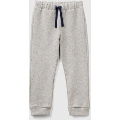Benetton Sweatpants - Kids - Light Gray - Cotton Benetton Sweatpants - Kids - Light Gray - Cotton