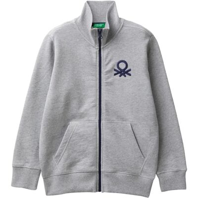 Benetton Hellgraues Baumwoll-Sweatshirt - Kids Benetton Hellgraues Baumwoll-Sweatshirt - Kids