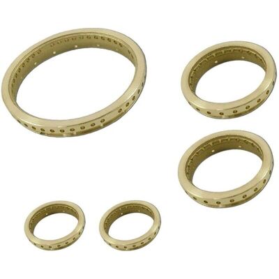 EUROSTORE07 - 4716 - Ottone - 3 anelli - Anelli bruciatore gas EUROSTORE07 - 4716 - Ottone - 3 anelli - Anelli bruciatore gas