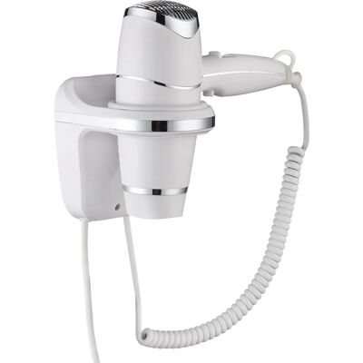Asciugacapelli Vama Comfort Pro a parete - 1800W, Bianco, 3 Velocità Asciugacapelli Vama Comfort Pro a parete - 1800W, Bianco, 3 Velocità