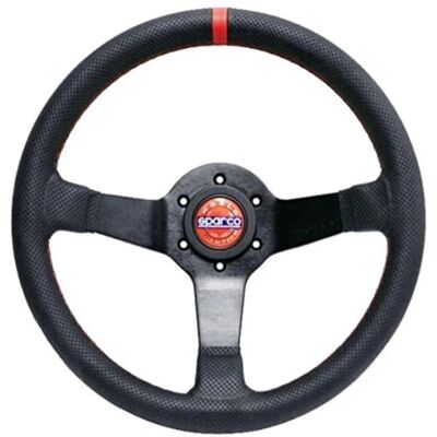 Volant Sparco CHAMPION Noir 330mm - Voiture de sport Volant Sparco CHAMPION Noir 330mm - Voiture de sport