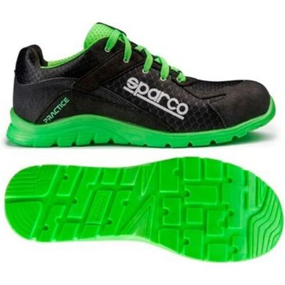 Chaussures de Travail Sparco Practice S1P Vert/Noir - Chaussures de Sécurité Chaussures de Travail Sparco Practice S1P Vert/Noir - Chaussures de Sécurité