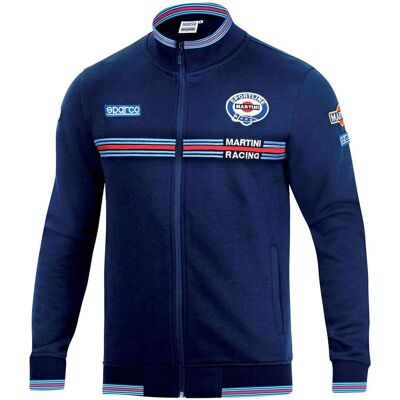 Sweatshirt à Zip Complet Sparco Martini Racing - Homme Bleu Marine Sweatshirt à Zip Complet Sparco Martini Racing - Homme Bleu Marine