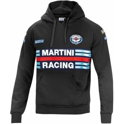 Sweat à capuche Sparco MARTINI RACING - Style décontracté et sportif - Publicité Sweat à capuche Sparco MARTINI RACING - Style décontracté et sportif - Publicité