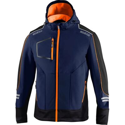 Sparco - Veste softshell bleu/orange fluorescent XXL - 02412BMAF1XXL - Publicité Sparco - Veste softshell bleu/orange fluorescent XXL - 02412BMAF1XXL - Publicité