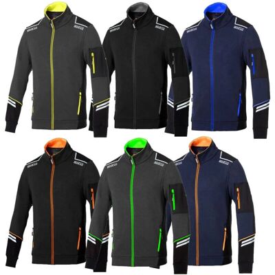 Sparco Alabama Tech Full Zip - Black Work Sweatshirt Sparco Alabama Tech Full Zip - Black Work Sweatshirt