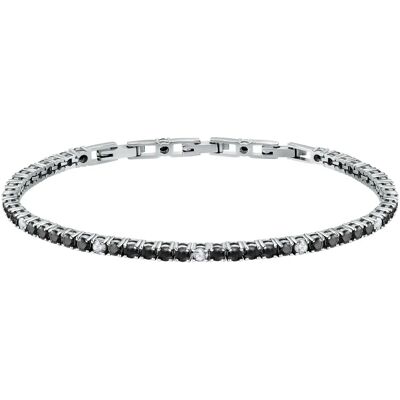 Bracelet zircon noir blanc Morellato SATT10 - Bijoux homme - Publicité Bracelet zircon noir blanc Morellato SATT10 - Bijoux homme - Publicité