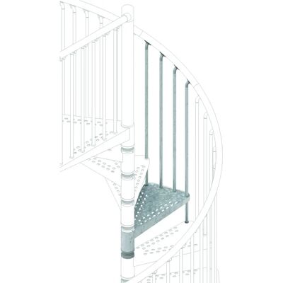 Tecnomat di Bricoman Gradino Rotondo Ø140 cm Acciaio Zincato Grigio Chiaro Tecnomat di Bricoman Gradino Rotondo Ø140 cm Acciaio Zincato Grigio Chiaro