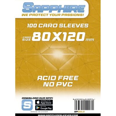 Protège-cartes Sapphire - Or 80x120mm - Protections - Publicité Protège-cartes Sapphire - Or 80x120mm - Protections - Publicité