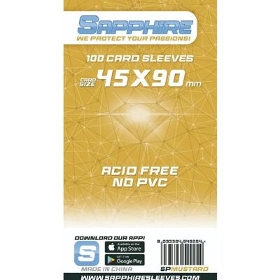 Sapphire Senf 45x90mm - Kartenhüllen Sapphire Senf 45x90mm - Kartenhüllen