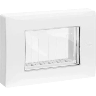 Coperchio scatola a parete Urmet - 3 moduli, IP55, Bianco - Coperchio scatola a parete Coperchio scatola a parete Urmet - 3 moduli, IP55, Bianco - Coperchio scatola a parete