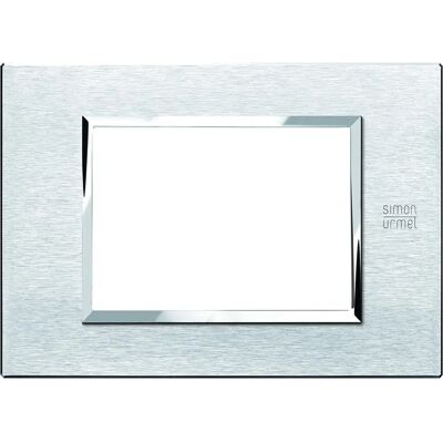 Placca 3 moduli in alluminio satinato Urmet - Placca Placca 3 moduli in alluminio satinato Urmet - Placca