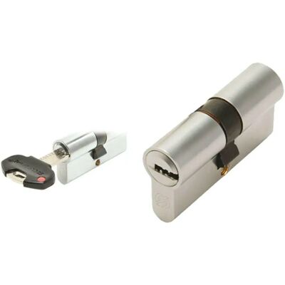 Cilindro Satinato Nickel Securemme - Profilo Europeo, 1+5 Chiavi Cilindro Satinato Nickel Securemme - Profilo Europeo, 1+5 Chiavi