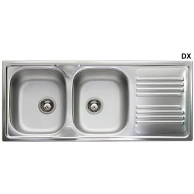 Fregadero Doble de Acero Inoxidable Apell - 116cm x 50cm Fregadero Doble de Acero Inoxidable Apell - 116cm x 50cm