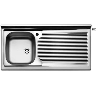 Fregadero de Cocina de Acero Inoxidable Apell 100cm - 1 Cuenca, Goteo a la Derecha Fregadero de Cocina de Acero Inoxidable Apell 100cm - 1 Cuenca, Goteo a la Derecha