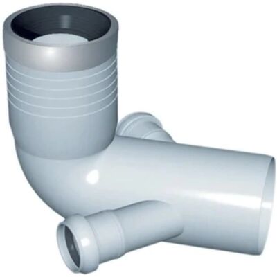 Curva WC Prolungata Nicoll - 2 Attacchi - 110-116-40 mm Curva WC Prolungata Nicoll - 2 Attacchi - 110-116-40 mm