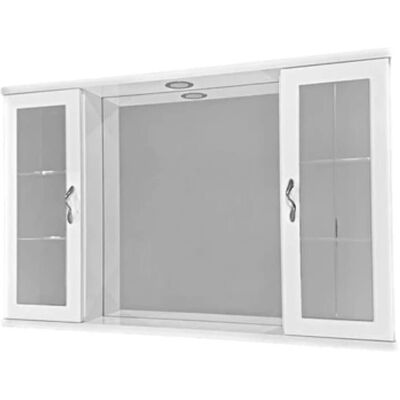 Specchio Cloe IPERBRIKO - 2 Ante - Bianco - 94,5x60,5x16cm Specchio Cloe IPERBRIKO - 2 Ante - Bianco - 94,5x60,5x16cm