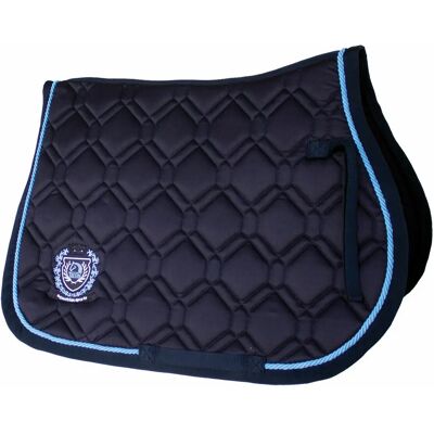 TATTINI Doppel-Diamant Stepppferde Sattelpad - Blau - Voll TATTINI Doppel-Diamant Stepppferde Sattelpad - Blau - Voll