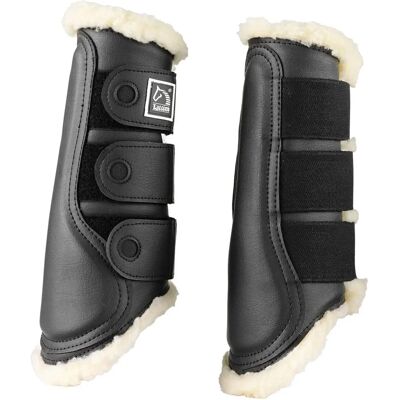 TATTINI Tendon-Schutz für Pferd + Hinterhuf, Synthetisches Lammfell, Schwarz TATTINI Tendon-Schutz für Pferd + Hinterhuf, Synthetisches Lammfell, Schwarz