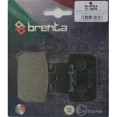 Plaquettes de frein arrière Brenta pour Piaggio X8 MP3 X-evo 125 - Publicité Plaquettes de frein arrière Brenta pour Piaggio X8 MP3 X-evo 125 - Publicité