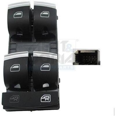 Meat & Doria MD26159 Window Regulator Switch - Front Left - 10-Pole Meat & Doria MD26159 Window Regulator Switch - Front Left - 10-Pole