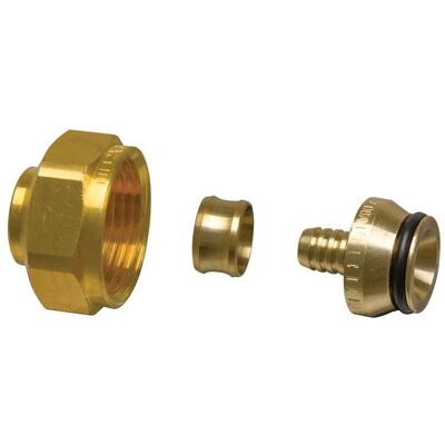 Uponor 3/4" Euroconus Rørforbindelsessæt - Krommener messing Uponor 3/4" Euroconus Rørforbindelsessæt - Krommener messing