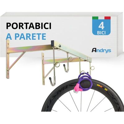 Andrys - Porte-Vélos Murale - 4 Vélos - Or Tropical - Publicité Andrys - Porte-Vélos Murale - 4 Vélos - Or Tropical - Publicité