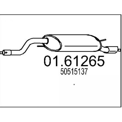 MTS - 01.61265 - MiTo - ALFA ROMEO - Exhaust silencer MTS - 01.61265 - MiTo - ALFA ROMEO - Exhaust silencer