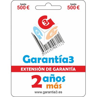 Garantía3 G3PDES500 extensão de garantia - Extensão de garantia Garantía3 G3PDES500 extensão de garantia - Extensão de garantia
