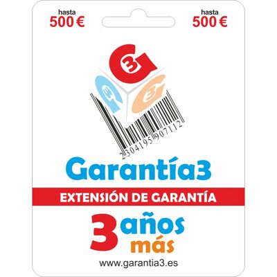 Garantía3 G3PD3ES500 Extensión de Garantía - Extensión de Garantía Garantía3 G3PD3ES500 Extensión de Garantía - Extensión de Garantía