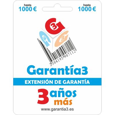 Garantía3 G3PD3ES1000 Extensão de Garantia Garantía3 G3PD3ES1000 Extensão de Garantia