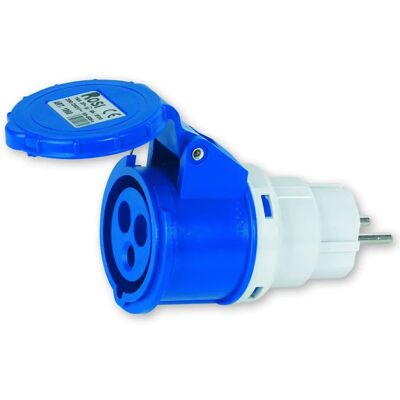 Adaptateur secteur Rosi 16A, IP20, Gris et Bleu - Publicité Adaptateur secteur Rosi 16A, IP20, Gris et Bleu - Publicité