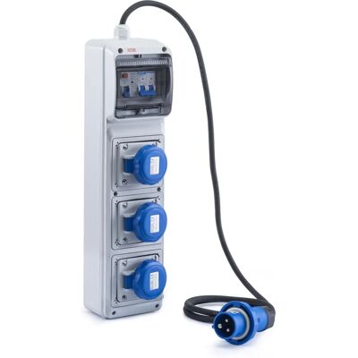 Pannello portatile ROSI 2260 - IP67 3 prese 16A 230V - 3kW Pannello portatile ROSI 2260 - IP67 3 prese 16A 230V - 3kW