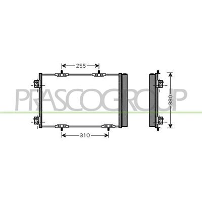 PRASCO CI305C003 Aluminum Car Air Conditioning Condenser - Car Air Conditioning Condenser PRASCO CI305C003 Aluminum Car Air Conditioning Condenser - Car Air Conditioning Condenser