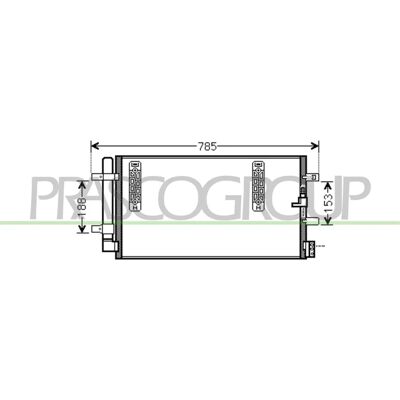 PRASCO AD024C001 Aluminium Car Conditioner Radiator - Air Conditioning Condenser PRASCO AD024C001 Aluminium Car Conditioner Radiator - Air Conditioning Condenser